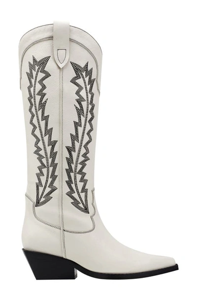 Marc Fisher Ltd Roselle Western Boot In Ivory