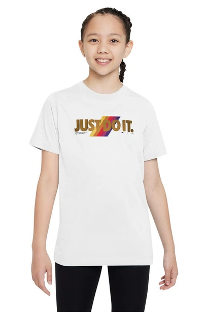 Shop Nike Kids' Sportswear Just Do It Graphic T-shirt In White