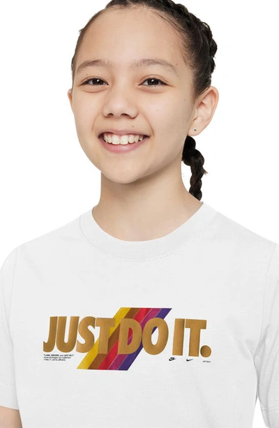 Shop Nike Kids' Sportswear Just Do It Graphic T-shirt In White