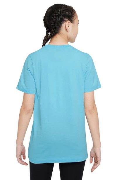 Shop Nike Kids' Sportswear Just Do It Graphic T-shirt In Aquarius Blue