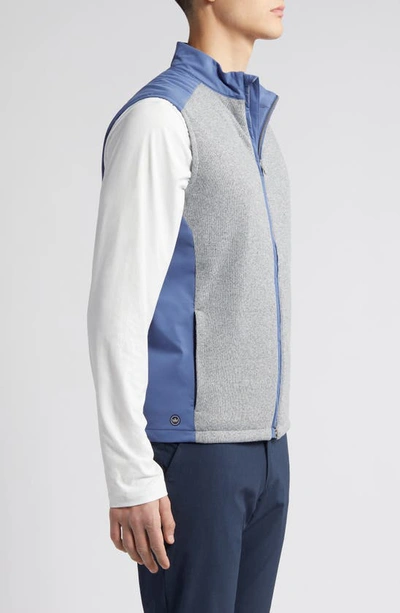 Shop Peter Millar Crown Crafted Cambridge Water Resistant Performance Vest In Gale Grey / Blue Pearl