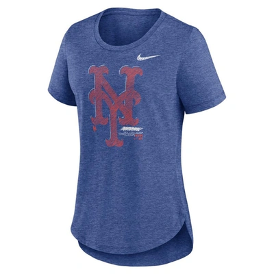 Shop Nike Heather Royal New York Mets Touch Tri-blend T-shirt