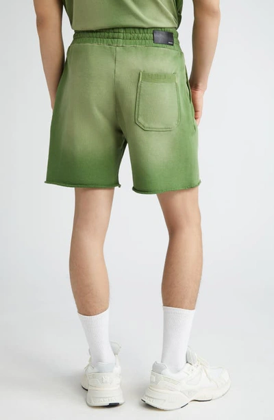 Shop Amiri Track Sweat Shorts In Green