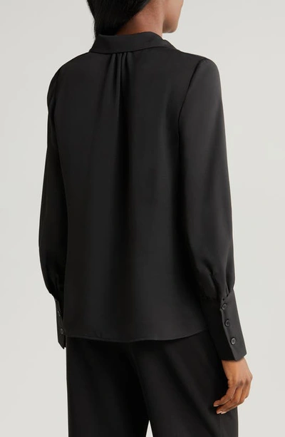 Shop Halogen (r) Long Sleeve Button-up Shirt In Rich Black