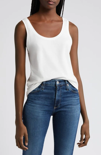 Shop Ag Esther Stretch Cotton Tank In Ex-white
