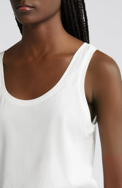 Shop Ag Esther Stretch Cotton Tank In Ex-white