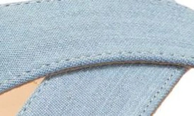 Kenneth Cole Reaction Women's Reeva Platform Heeled Dress Sandals In Denim Fabric