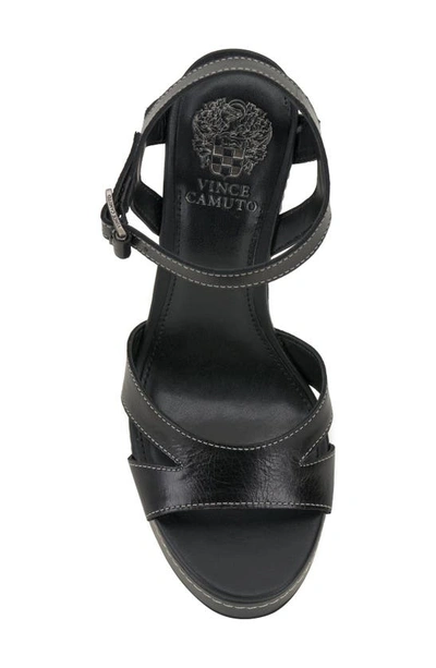 Shop Vince Camuto Randreya Platform Sandal In Black Cowpar