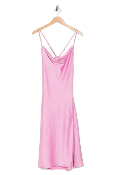 Shop Lucy Paris Maya Satin Slipdress In Pink