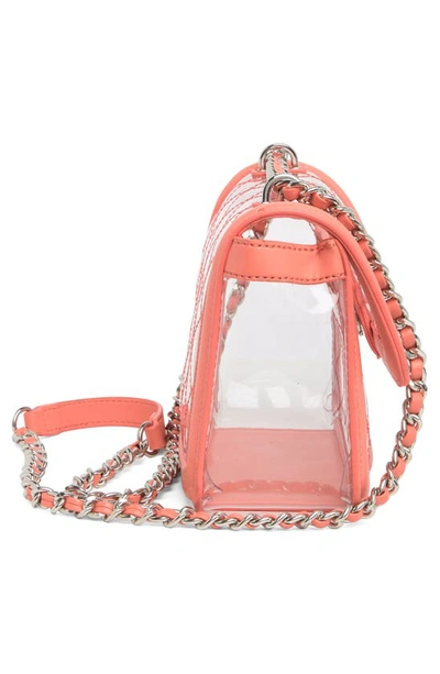 Shop Steve Madden Orchid Clear Crossbody Bag In Coral