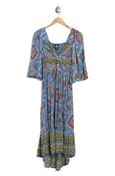 Shop Angie High-low Maxi Dress In Aztec Blue