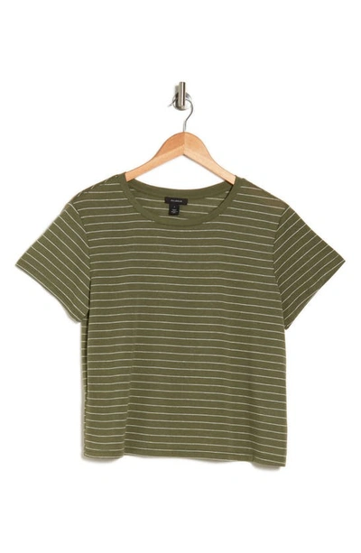 Shop Halogen ® Boxy T-shirt In Clover Green Stripe