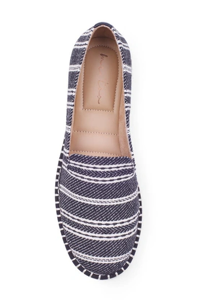 Shop Me Too Carden Embroidered Espardrille In Natural Demin Stripe