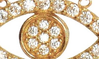 Shop Liza Schwartz 18k Gold Plate Sterling Silver Cz Evil Eye Pendant Necklace