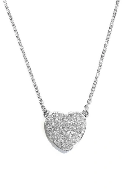 Shop Liza Schwartz Sterling Silver Cz Pavé Heart Necklace