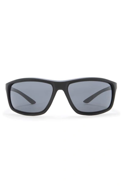 Shop Nike Adrenaline 66mm Rectangular Sunglasses In Matte Black/ Black/ Dark Grey