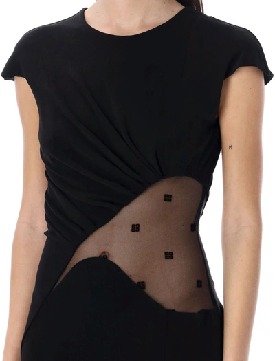 Shop Givenchy Cut-out Midi Dress In Black