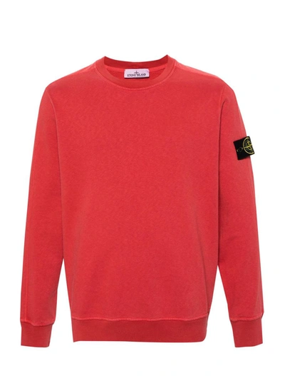 Shop Stone Island Sweaters Red