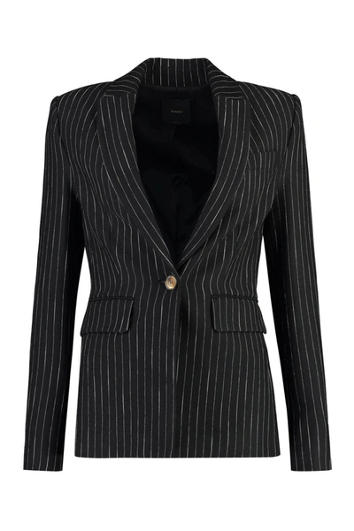 Shop Pinko Single-breasted One Button Jacket In Black