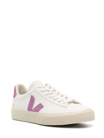 Shop Veja Sneakers In Extra-white_mulberry