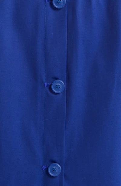 Shop Via Spiga Balmacain Water Repellent Cotton Blend Coat In Positano Blue