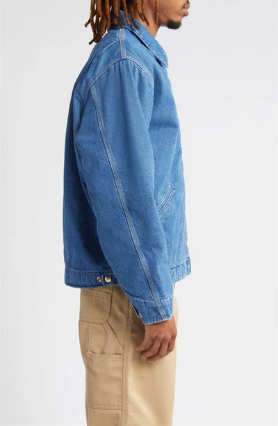 Shop Carhartt Detroit Denim Jacket In Blue Stone Washed
