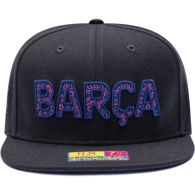 Shop Fan Ink Navy Barcelona Bode Fitted Hat
