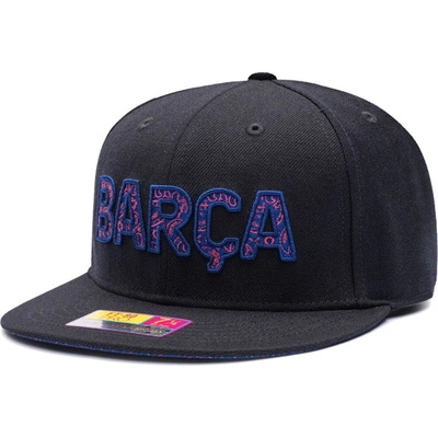 Shop Fan Ink Navy Barcelona Bode Fitted Hat