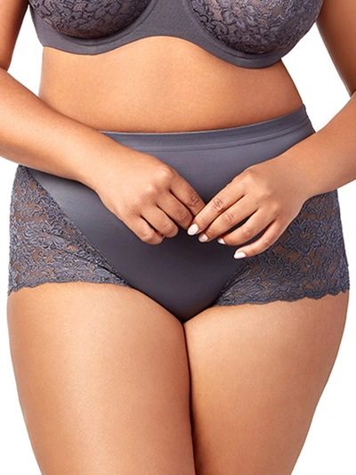 Elila Isabella Lace Boyshort In Grey