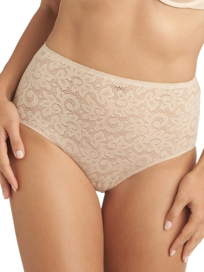 Shop Tc Fine Intimates Women's All Over Lace Modern Brief In Brown