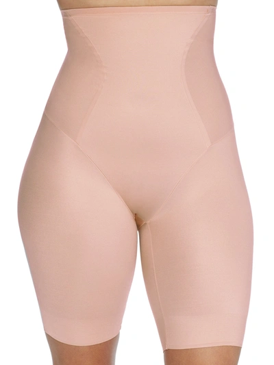 Shop Tc Fine Intimates Women's Skin Benefit Firm Control High-waist Thigh Slimmer In Pink