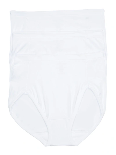 Shop Vanity Fair Women's Body Caress Hi-cut Brief 3-pack In White