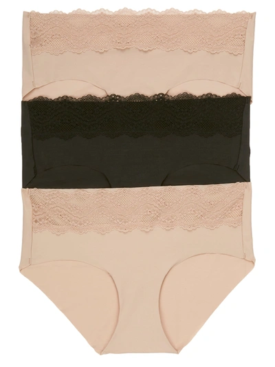 B.tempt'd By Wacoal B.bare Hipster 3-pack In Multi