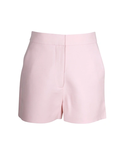 Shop Valentino Tailored Shorts In Pink Wool