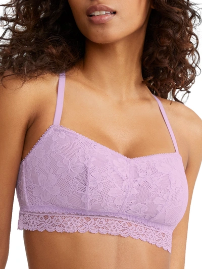 Shop Bare Women's The Stretch Lace Bralette In Purple