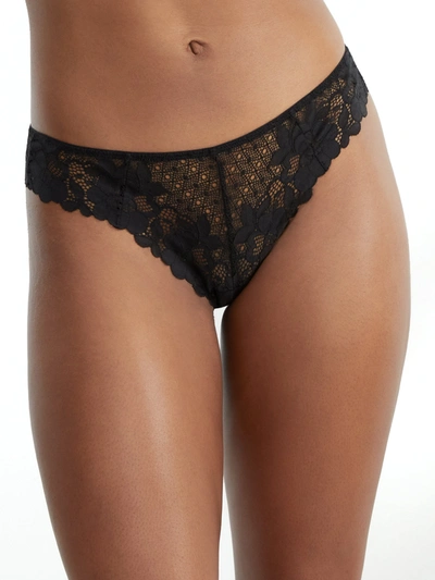 Shop Bare Women's The Essential Lace Thong In Black
