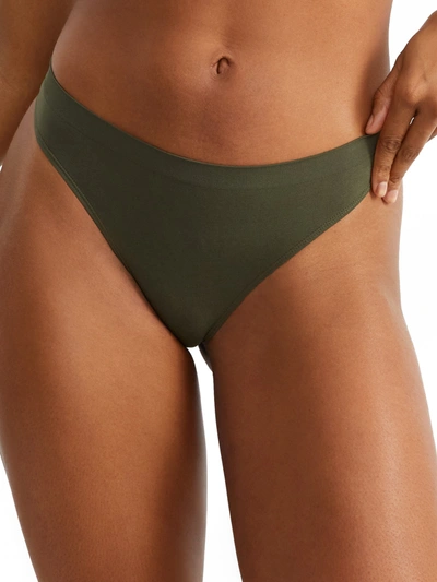 Shop Bare Women's The Easy Everyday Seamless Thong In Green