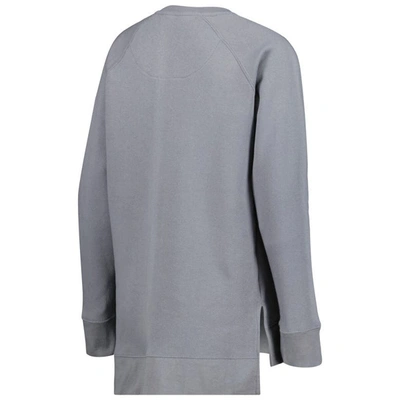 Shop Pressbox Gray Oregon Ducks Pinehurst Chenille Raglan Pullover Sweatshirt