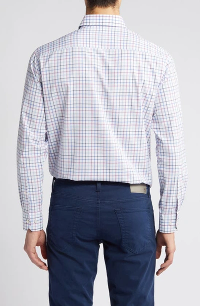 Shop Peter Millar Crown Crafted Kimball Check Performance Button-down Shirt In Valencia