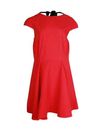 Shop Miu Miu Open-back Mini Dress In Red Acetate