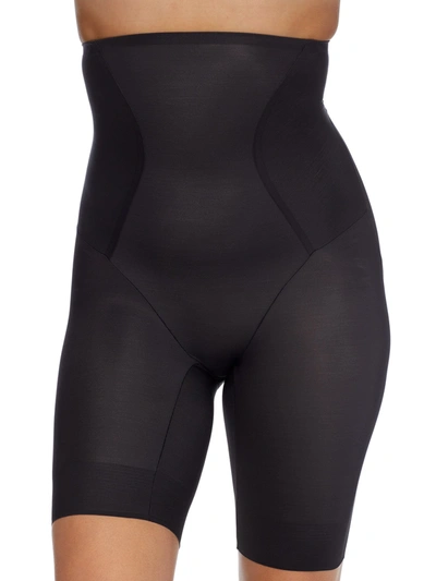 Shop Tc Fine Intimates Women's Skin Benefit Firm Control High-waist Thigh Slimmer In Black