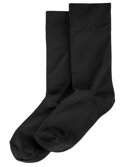Shop Hue Women's Ultra-smooth Crew Socks In Black