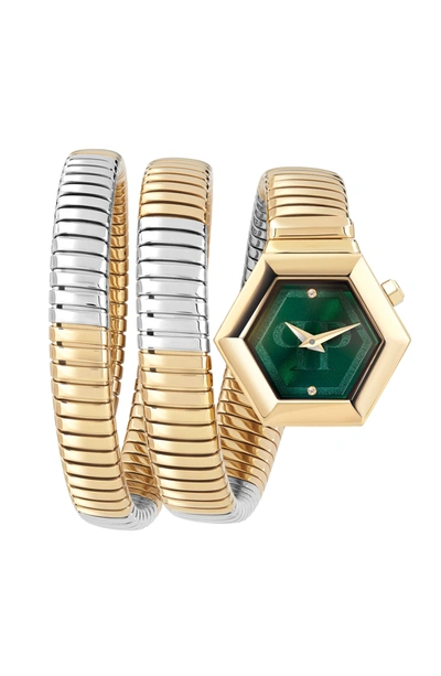 Shop Philipp Plein $nake Hexagon Bracelet Watch In Multi