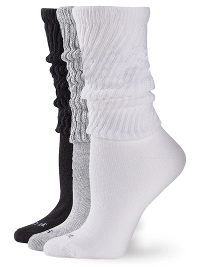 Shop Hue Women's Slouch Socks 3-pack In Multi