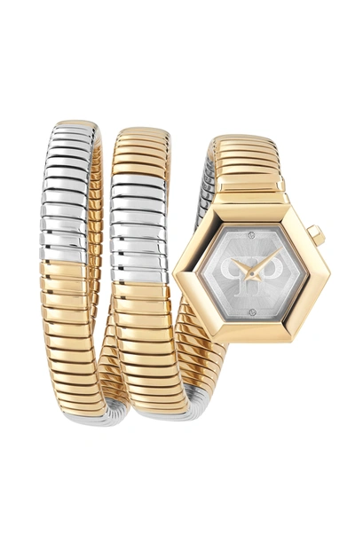 Shop Philipp Plein $nake Hexagon Bracelet Watch In Multi