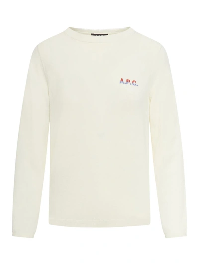 Shop Apc A.p.c. Sweater In White