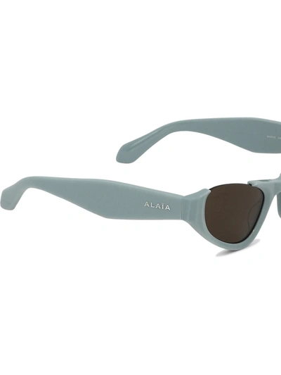 Shop Alaïa Cat-eye Sunglasses In Blue