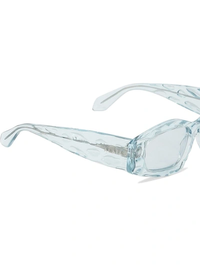 Shop Alaïa Sunglasses With Geometric Shape In Blue