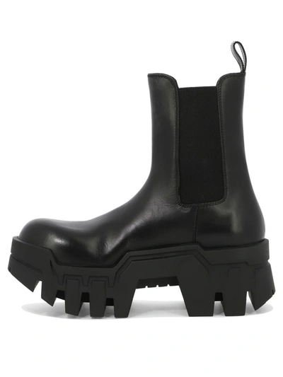 Shop Balenciaga "bulldozer" Chelsea Boots In Black