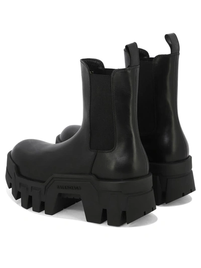 Shop Balenciaga "bulldozer" Chelsea Boots In Black